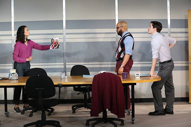Tiffany Villarin, Ugo Chukwu, and Justin Long